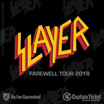 Buy Slayer tickets cheaper with no fees at Captain Ticket™ - The Original No Fee Ticket Site!