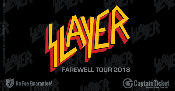 Buy Slayer tickets cheaper with no fees at Captain Ticket™ - The Original No Fee Ticket Site!