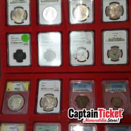 Image of collectible coins from the Captain Ticket™ Rare Coin Collection in Upland, CA