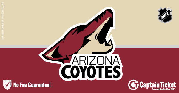 Get Arizona Coyotes tickets for less with everyday low prices and no service fees at Captain Ticket™ - The Original No Fee Ticket Site! #FanArtByRoxxi