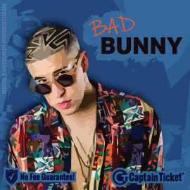 Buy Bad Bunny tickets for less with no service fees at Captain Ticket™ - The Original No Fee Ticket Site! #FanArtByRoxxi