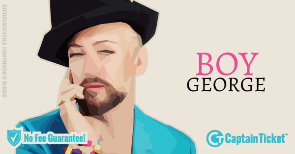 Get Boy George tickets for less with everyday low prices and no service fees at Captain Ticket™ - The Original No Fee Ticket Site! #FanArtByRoxxi