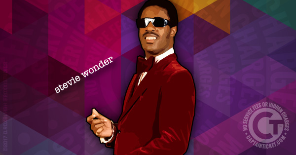 Buy Stevie Wonder tickets cheaper with no fees at Captain Ticket™ - The Original No Fee Ticket Site!